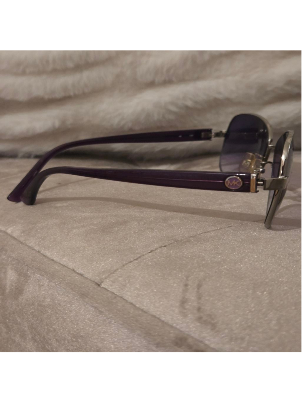 Women's Michael Kors Purple Silver Aviator Sunglasses One Size - Picture 3 of 12